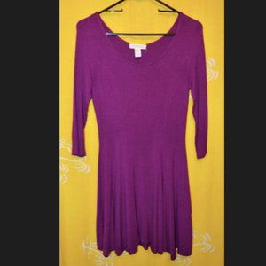 Forever 21 Long Sleeve Purple Dress